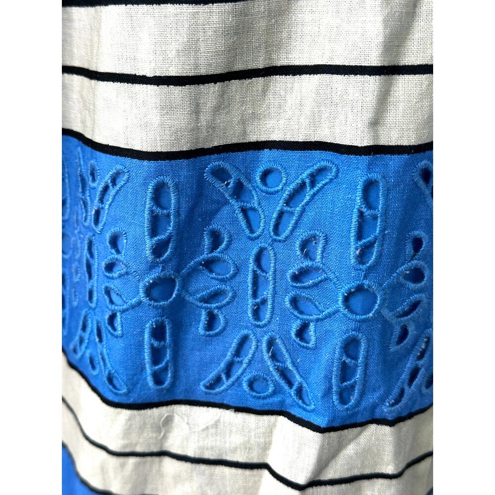 TuckerNuck Sorrento Stripe Ames Linen Halter Maxi Dress Size L - Picture 7 of 13